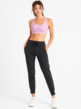 Athleta Trekkie North Mid-Rise Jogger Pants Womens Size 2 Black Athletic Travel